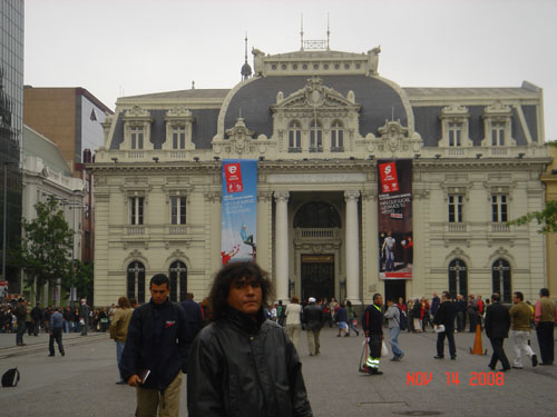 post office in plaza in santiago